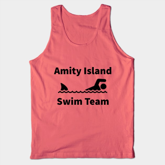 Amity Island Swim Team - black Tank Top by Karma Chameleon